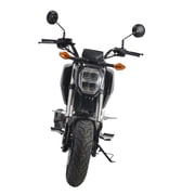 HHH 125cc Motorcycle Bike Vroom 125 Street Scooter 125cc Motorcycle Gas Bike, Scooter with Big Headlights (Black)