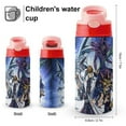 thumbnail image 2 of Yu-Gi-Oh Kids Water Bottle with Silicone Straw And Spill-Proof Lid, 16.9oz Stainless Steel Double-Wall Vacuum Insulated Water Bottles for Boys Girls, 2 of 8