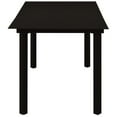 thumbnail image 3 of vidaXL 7 Piece Garden Dining Set Black Glass and Steel, 3 of 5
