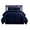 Navy, variant on -Decorative Pinch Pleat King 4PC Comforter Set, Teal