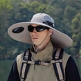thumbnail image 3 of Solar Powered Sun Hat With Built In Fan For Outdoor Work Sports And Fishing Wide Brim Breathable Unisex Design Camping Hats Buoy Hat Old Man Hats Convertible Hats for Women Cool Hiking Clothes Women, 3 of 5