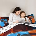 thumbnail image 5 of Homewish Abstract Gamer Bedding Comforter Set 2pcs for Teens Boys Girls,Video Game Twin Comforter Sets Microfiber,Abstract Gradient Blue Orange Breathable Bedding Set,Breathable Home Decor, 5 of 8