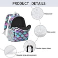 thumbnail image 4 of Mermaid Scales Pattern Backpack for School,Cute School Bag,Schoolbag with Adjustable Shoulder Straps & Padded Back,15"x11.42"x5.5", 4 of 6