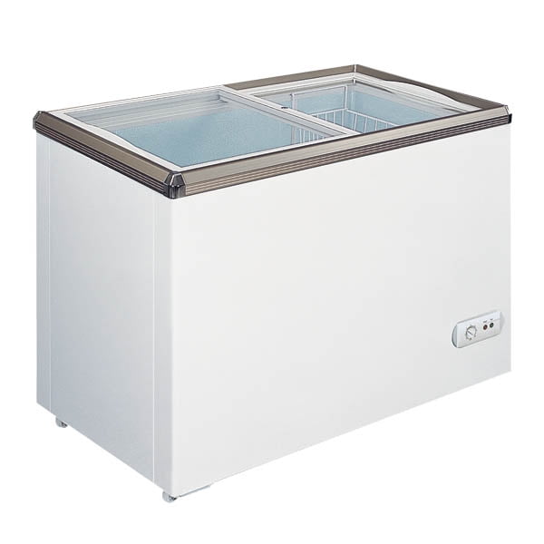 Omcan 45292 34 Inch Ice Cream Display Chest Freezer With Flat Glass Top Walmart Com Walmart Com
