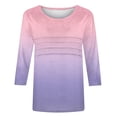 thumbnail image 6 of LYEAA Cotton Blend Women Easter 3/4 Sleeve Printed Tops Round Neck Casual Spring T-Shirt Holiday Family Photo Outfits Pink XXL, 6 of 6