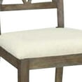 thumbnail image 3 of ACME Claudia Side Chair in Beige Linen & Salvage Brown, 3 of 5