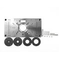 thumbnail image 1 of Multifunctional Router Table Insert Plate Woodworking Benches Aluminium Wood Router Trimmer Models Engraving Machine with 4 Rings Tools, 1 of 4