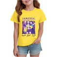 thumbnail image 1 of K pop Demon Chandail pour Filles, T-Shirt Graphique Mignon avec Dessin Animé, T-Shirt Tendance et Drôle, Chandail pour Enfants, Hauts Roses, Manches Courtes, Col Ras du Cou, 1 of 5