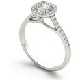 thumbnail image 2 of 3/4 Carat T.W. Diamond Cushion-Shape Single Halo 14kt White Gold Engagement Ring, 2 of 5