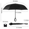 thumbnail image 3 of Windproof Double Layer Folding Inverted Umbrella, Self Stand Upside-Down Rain Protection Car Reverse Umbrellas with C-Shaped Handle S9, 3 of 7