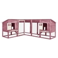 thumbnail image 1 of vidaXL Outdoor Rabbit Hutch with Run Mocca and White Solid Fir Wood, 1 of 5