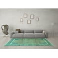 thumbnail image 3 of Ahgly Company Indoor Square Persian Turquoise Blue Traditional Area Rugs, 7' Square, 3 of 4