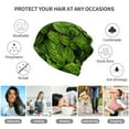 thumbnail image 5 of Disketp Tiny Green Fern Leaves Slouchy Beanie Hip-Hop Soft Lightweight Running Beanie Adult Hats Chemo Cap for Men Women, 5 of 8