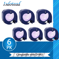 5 Pack Isdotead Compatible for Dymo Clear Transparent Label Tape Plastic Letratag Refills 12mm x 4m Tape 16952 for DYMO Labeler Tape Label Maker LT100H