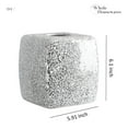 thumbnail image 2 of WHOLE HOUSEWARES Mosaic Glass Tissue Box Cover - Decorative Tissue Holder for Mermaid Bathroom Decor - Square Glass Tissue Case in Silver Color, 2 of 6