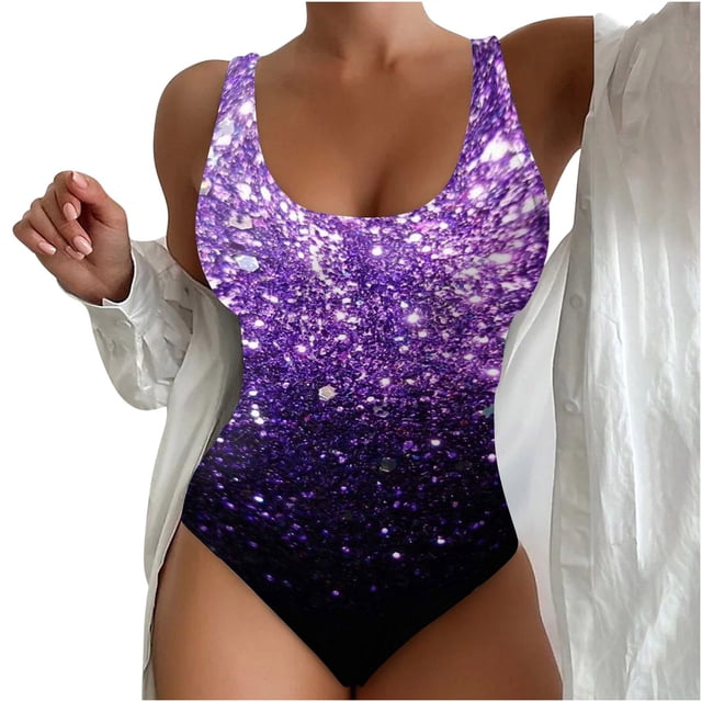 Traje de Baño de Verano Impreso de Moda de la Playa de las Mujeres, Bikini de Nylon con Sujetadores Acolchados para la Piscina, el Mar Y la Ropa de Vacaciones