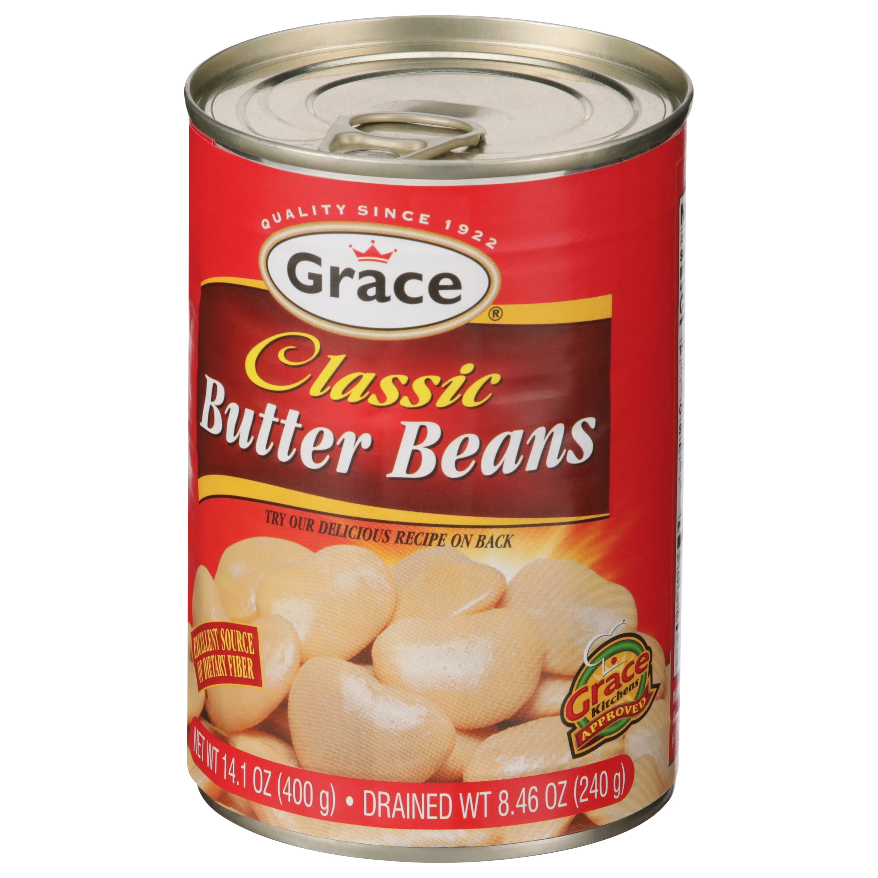 (7 pack) Grace Classic Butter Beans, 14.1 oz Can