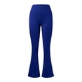 thumbnail image 4 of Knosfe Flared Yoga Pants Butt Lifting Bootcut Tummy Control Leggings for Women Scrunch V Back High Waisted Tights Workout Athletic Sports Yoga Pants Women Blue XL, 4 of 6