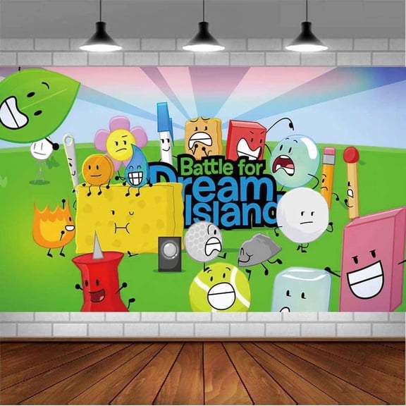 Battle for Dream Island Backdrop Banner Party Supplies Poster Movie Theme Background for Photography Birthday Decorations