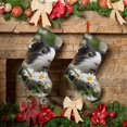 thumbnail image 6 of Wukai Daisy Guinea Pig Print Christmas Stockings 18" Christmas Stocking Snowman Burlap Plaid Xmas Stocking Holiday Christmas Decoration Gifts for Family Kids, 6 of 7