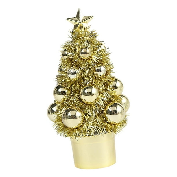 Figuras decorativas de árboles de Navidad para decoración de interiores Oro