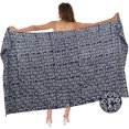 thumbnail image 5 of LA LEELA Women's Wrap Slit Cover ups Swim Bikini Sarong One Size Navy, Floral, 5 of 5