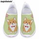 thumbnail image 1 of Zapatos planos casuales de verano para mujer, zapatillas con estampado de dibujos animados Kawaii Corgi, cómodos, ligeros, de malla transpirable, zapatos de enfermería para hospital, 1 of 5