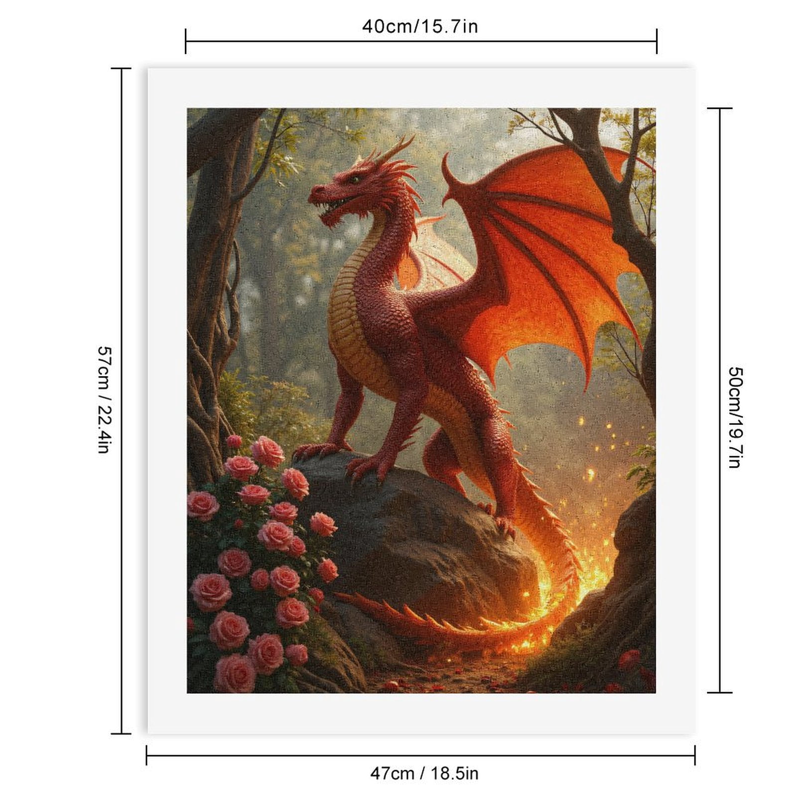 Paint By Numbers Kit for Adults Beginner - DIY Wings Of Enchantment Fantasy Garden Canvas Painting Kits for Adults, Frameless Paint By Number for Adults for Home Wall Decor 16x20 Inch