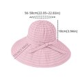thumbnail image 5 of Cutuoiiu Summer Striped Pattern Wide Brim Bucket Hat for Women, Breathable Woven Sun Hat Decorated With Elegant Bow, Beach Travel Outdoor Vacation Sun Shade Hat, 5 of 7