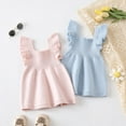 thumbnail image 4 of GYRATEDREAM Baby Girl Clothes Newborn Summer Outfits Ruffle Sleeveless Casual Dress Infant Romper 0-3Years, 4 of 5