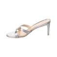 thumbnail image 2 of Stuart Weitzman Soiree Sleek 75 Satin Sandal, 10, Silver, 2 of 4
