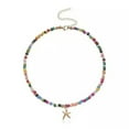 thumbnail image 5 of HOOUN Women Starfish Butterfly Jewelry Necklace Colorful Beaded Fashion Choker 1188-6, 5 of 9
