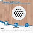 thumbnail image 4 of Uxcell 10-Pack Circular Soffit Vents, 29mm/1.14 Inch Stainless Steel Round Air Vents Mesh Hole Louver for Bathroom Home/ Office/Kitchen/Cabinet/Wardrobe [White], 4 of 7