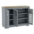 thumbnail image 5 of FESTIVO Versatile Buffet Cabinet with Glass Doors and Adjustable Shelves - 44.5" in Width Gray, 5 of 6