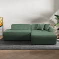 thumbnail image 2 of Chapman Upholstered Corduroy Fabric Living Room Right Sectional Sofa in Green, 2 of 6