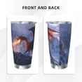 thumbnail image 3 of KLL Winter Fire Dragon Print 40oz Stainless Steel Insulated Car Cup with Spillproof Lid - Keep Your Drink Hot or Cold on the Go-Straw Three-piece Set, 3 of 8