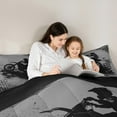 thumbnail image 4 of Feelyou Dirt Bike Sport Bedding Comforter Set 7 Pieces for Kids, Grey Graffiti Check Full Bedding Set, Modern Motorcycle Lover Reversible Fitted Sheet Flat Sheet, Microfiber Bedroom Decor, 4 of 8