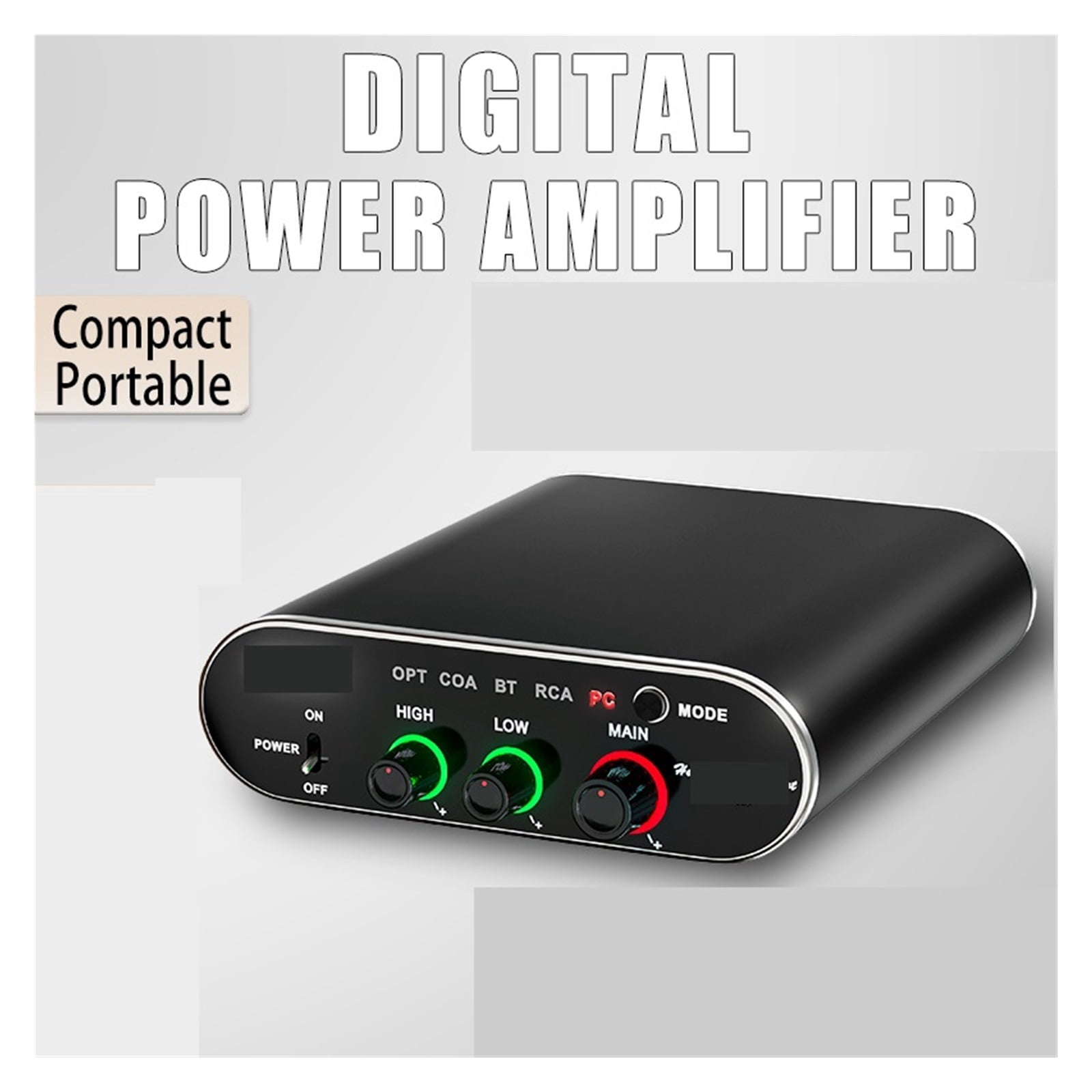 Sound Amplifier Mini HIFI Stereo 5 Input Bluetooth Optical Fiber Coaxial PC Power Amp for Home TV ,Multi Modes