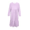 thumbnail image 5 of UQJfacai Girls Maxi Dress Polka Dot Long Sleeve Crewneck Casual Dresses Ruffle Flowy Dress with Pockets Party Holiday Outfits 4-15 Years, 5 of 6