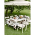 thumbnail image 3 of Outdoor Tablecloth with Umbrella Hole and Zipper, Sage Green Christmas Rectangle Table Cloth 60x120 Inch Waterproof Tablecloth, Pine Cones Xmas Botanical Picnic Table Cover for Patio Camping, 3 of 7