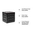 thumbnail image 2 of Baxton Studio Siskal Pouf Cube Moderne Brun Foncé (Ensemble de 2), 2 of 2