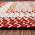 thumbnail image 4 of Super Area Rugs Country Braided Farmhouse Cotton Reversible Area Rug Red & Cream - Rectangle 4' X 6', 4 of 5