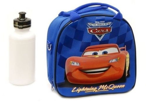Disney Cars 3 Lunch Box Bag with Shoulder Strap and Water Bottle by