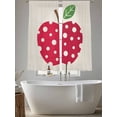 thumbnail image 5 of Red Apples Sheer Curtains 63 Inch Length 2 Panels for Living Room, Watercolor Botanical Modern Abstract Art Voile Kitchen Curtain Set, Luxury Privacy Drapes Window Treatment for Bedroom, 5 of 7