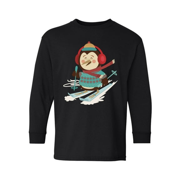 Awkward Styles Ugly Xmas Long Sleeve Shirt for Kids Youth Boys Girls Christmas Penguin Shirt