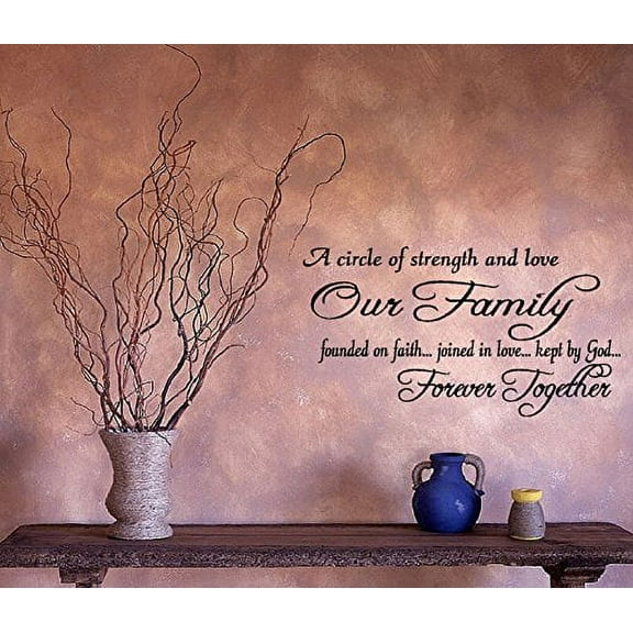 Decal ~ A CIRCLE OF STRENGTH #2 ~ WALL DECAL, 13" X 24"