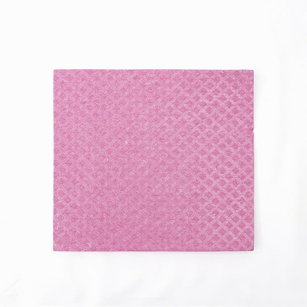 Nvzi Paños de cocina reutilizables, paños de papel lavables, antirayaduras, de celulosa, sin olor, biodegradables (rosa)