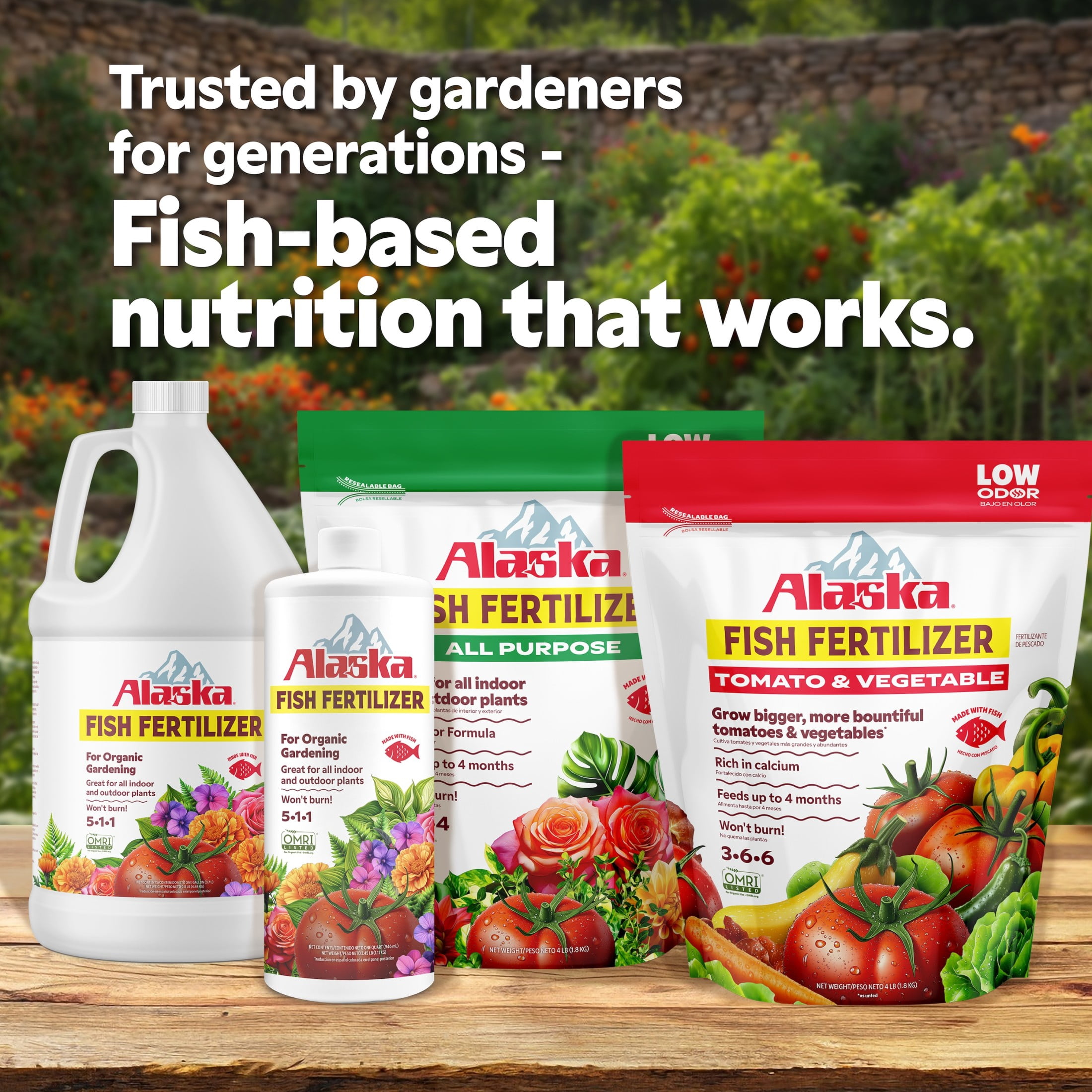 Alaska Fish Fertilizer All Purpose 4-6-4 Plant Food 4lb