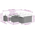 thumbnail image 3 of vidaXL Garden Sofa Set Brown, Cream White, 3 of 10