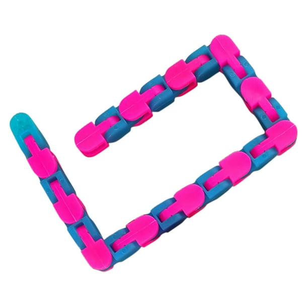 Bike Chain Fidget Toy 24 Links Wacky Tracks Luminous Folding Chain For Kids Adults